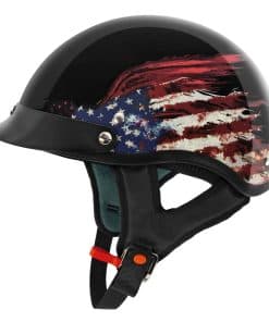 Casco de moto VCAN Cruiser Solid Gloss Black Half Face