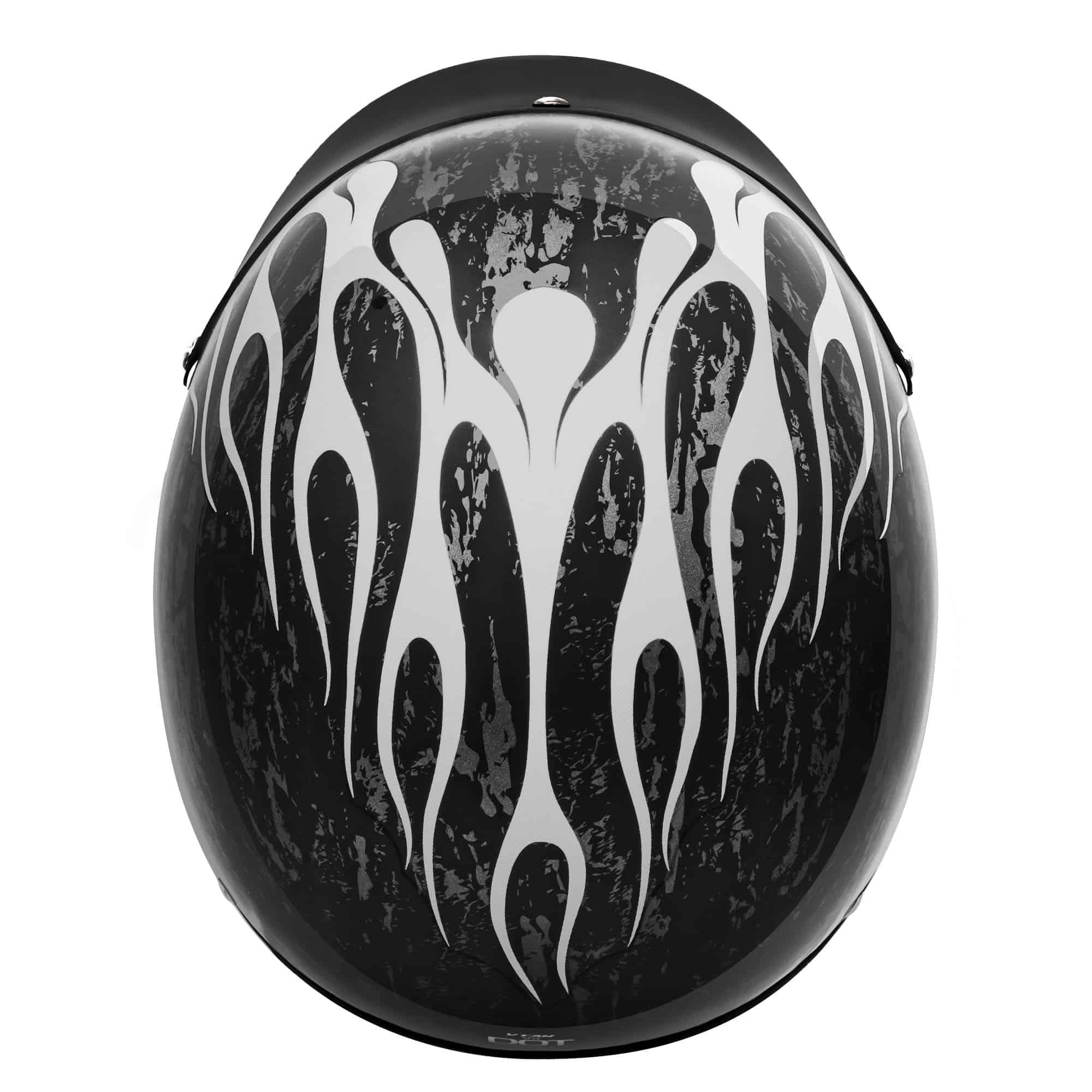 Casco de motocicleta VCAN Cruiser Solid -Negro Brillo Fuego - Imagen 6