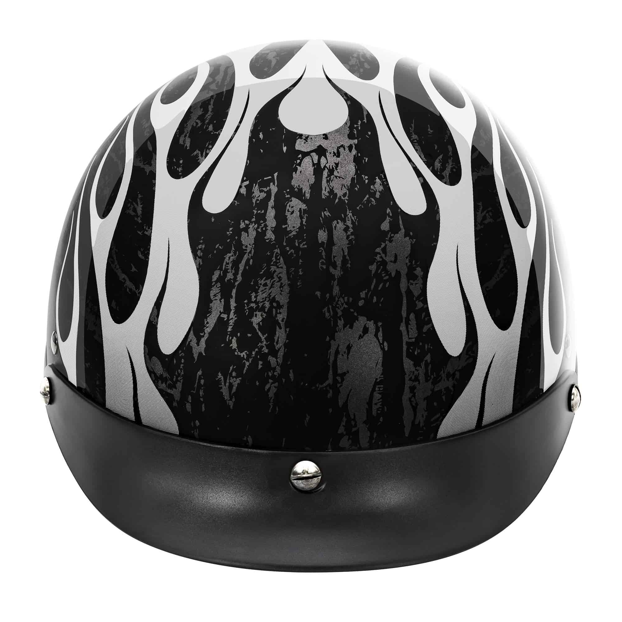 Casco de motocicleta VCAN Cruiser Solid -Negro Brillo Fuego - Imagen 4