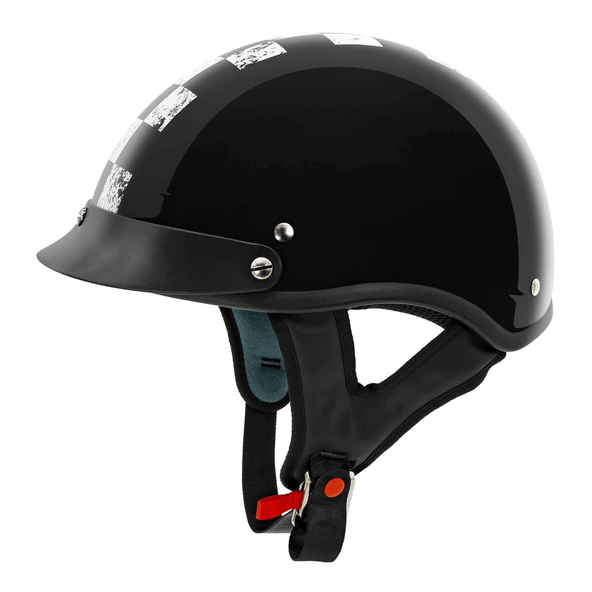 Casco de motocicleta VCAN Cruiser Solid Gloss Black (Track,