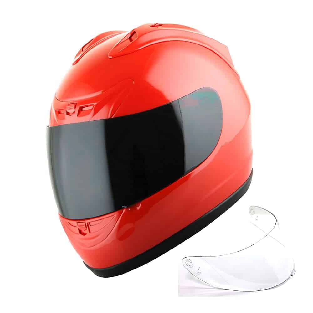 Casco de moto integral 1Storm New JH901 Glossy Red + Una