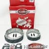 Set de zapatas para freno delantero y trasero con ranuras