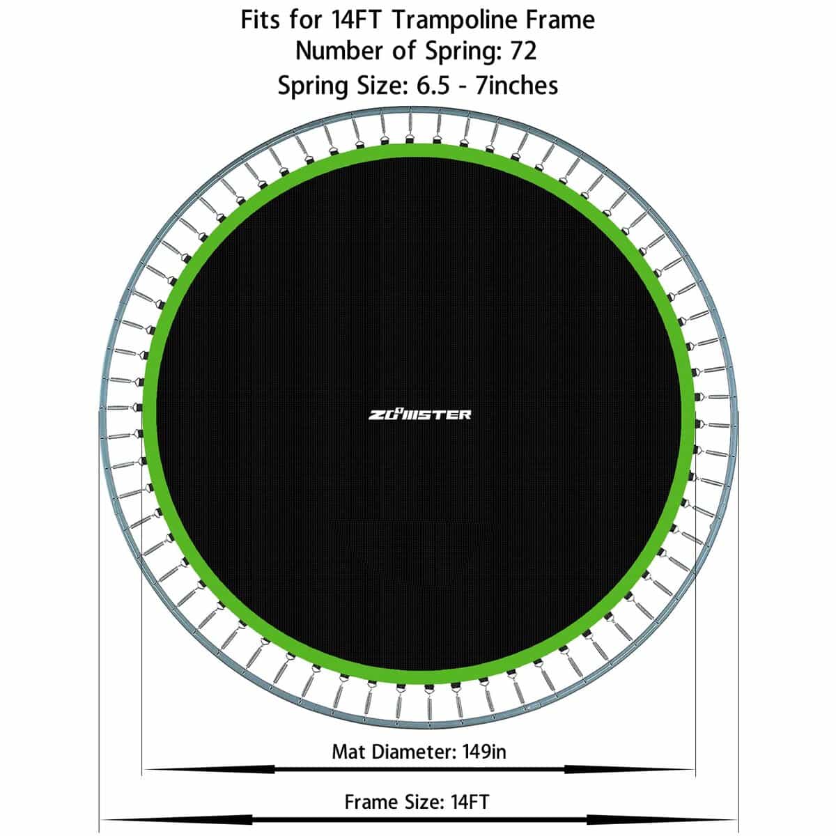 Zoomster Reemplazo De Mat Jumping, Se Adapta Al Marco De - Imagen 3