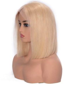 Msthoo 13x4x1 Peluca de Cabello Humano en Forma de T Rubio