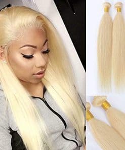Msthoo 613 Mechones de Cabello Virgen Brasileño Rubio