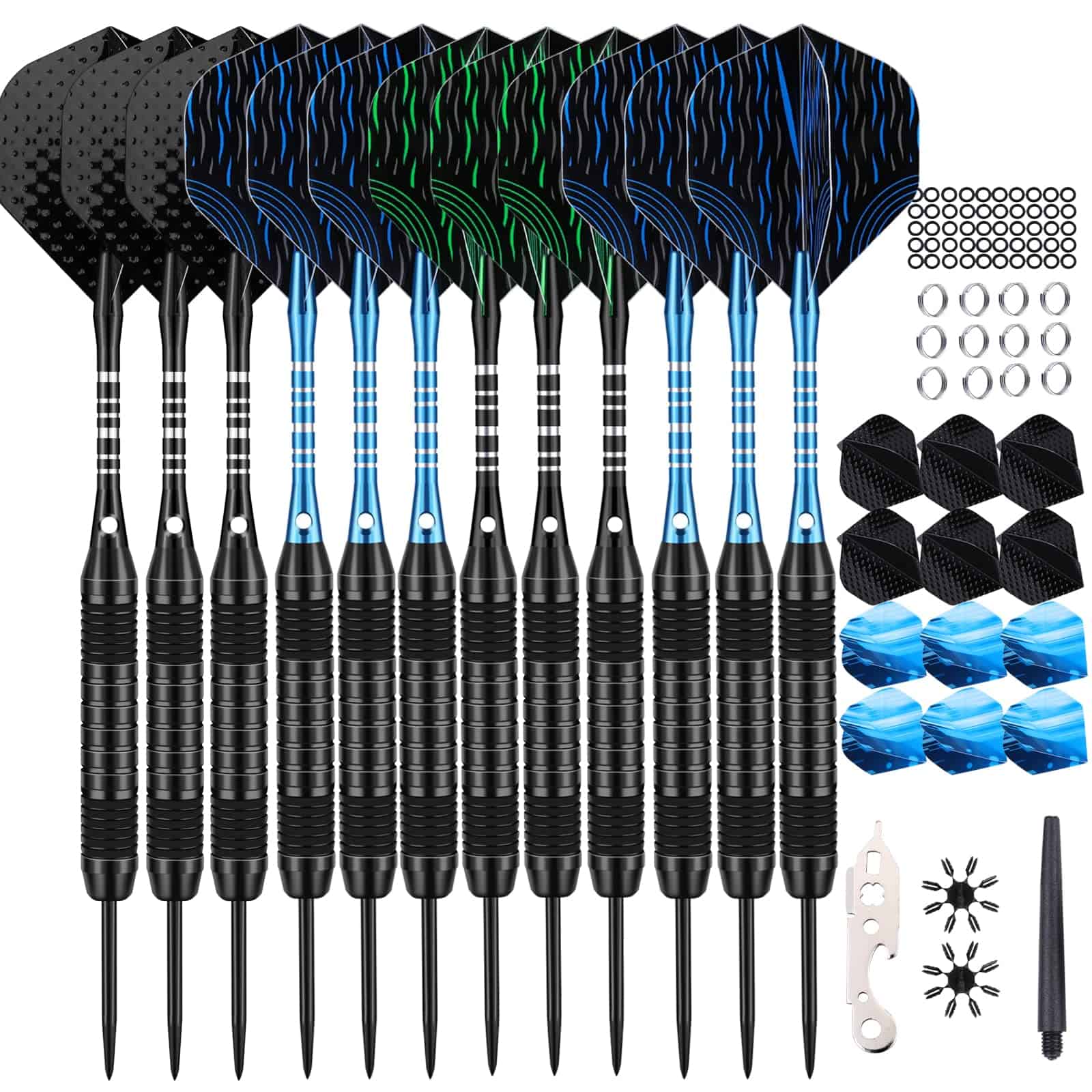 Set de 12 Dardos de Puntas de Metal DARTSPACE de 24 Gramos,