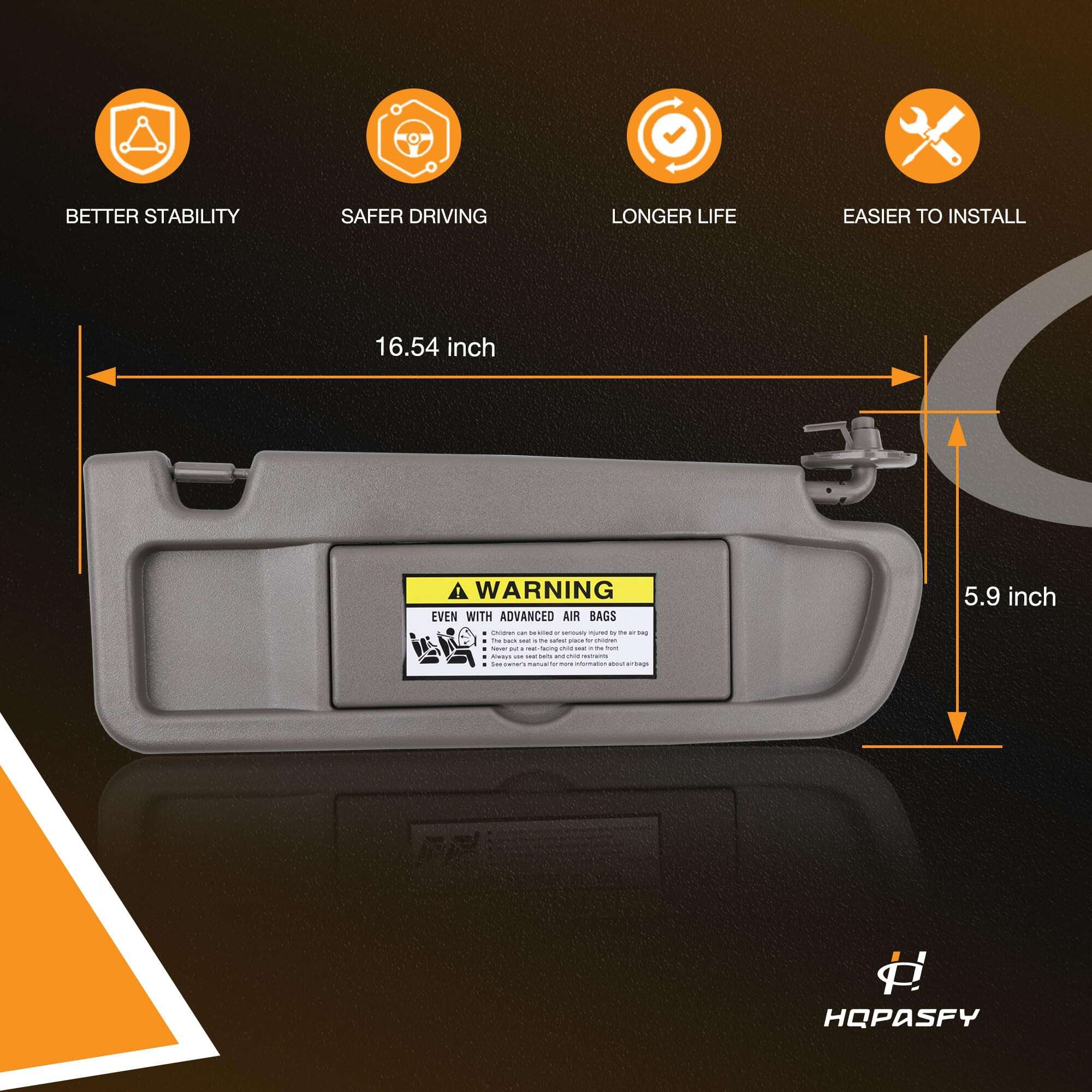Visera Solar HQPASFY Compatible con Honda Civic 2006-2011, - Imagen 7