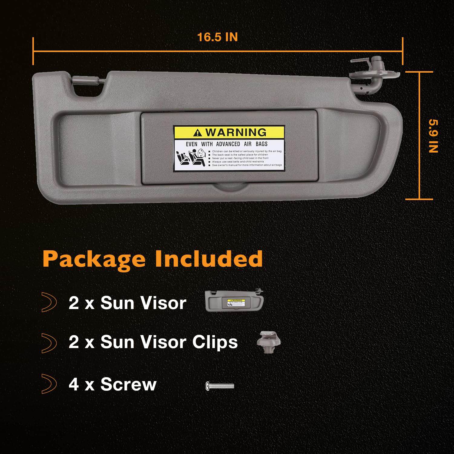 Visera Solar HQPASFY Compatible con Honda Civic 2006-2011, - Imagen 3