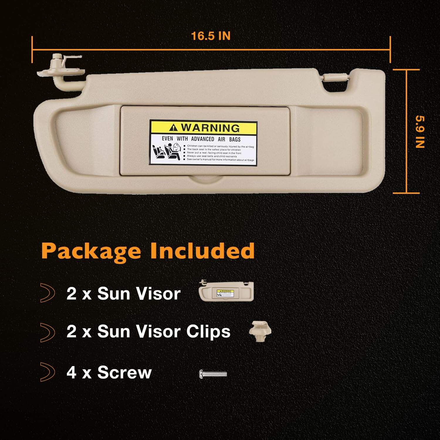 HQPASFY Visera Solar Compatible con Honda -Beige - Imagen 3