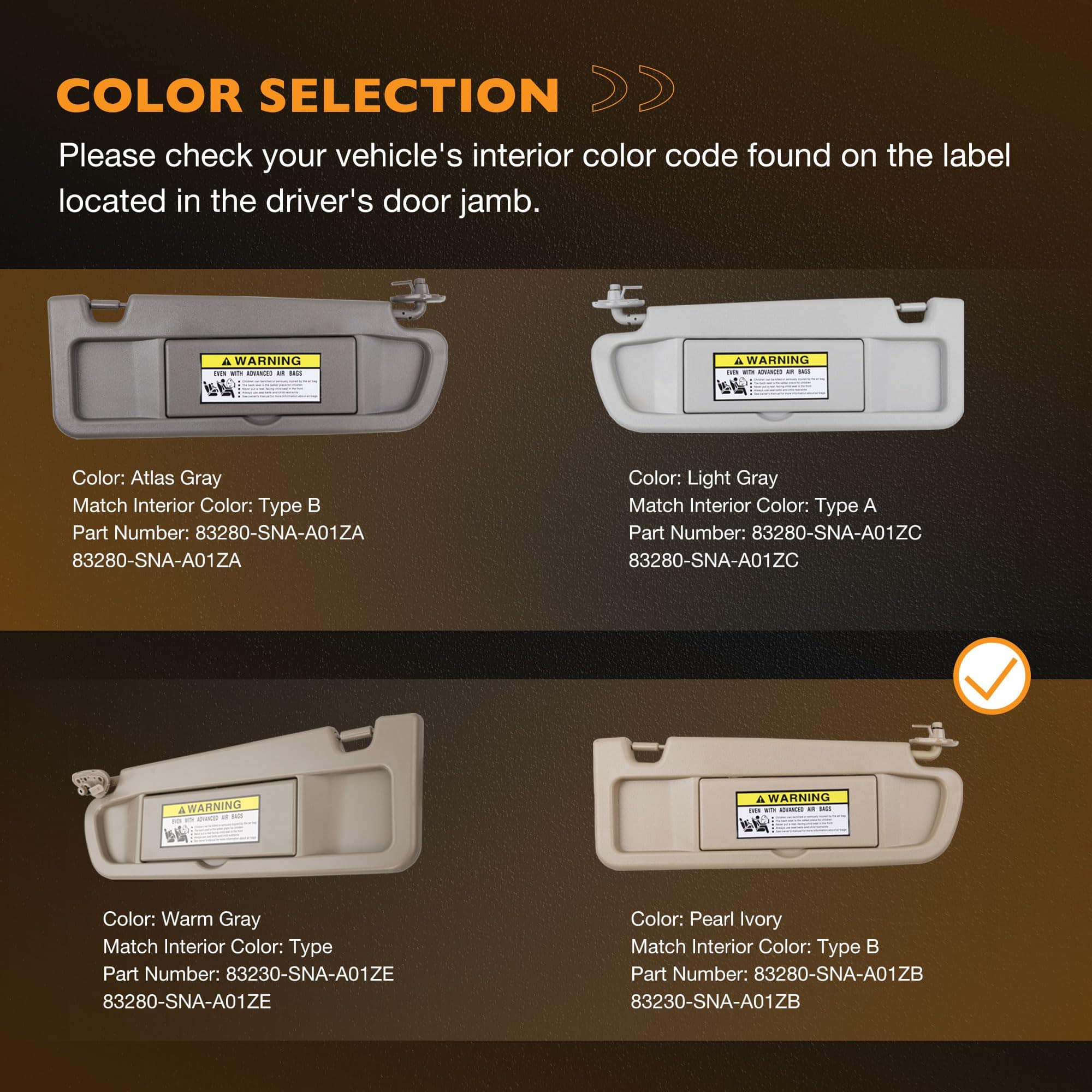 HQPASFY Visera Solar Compatible con Honda -Beige - Imagen 8