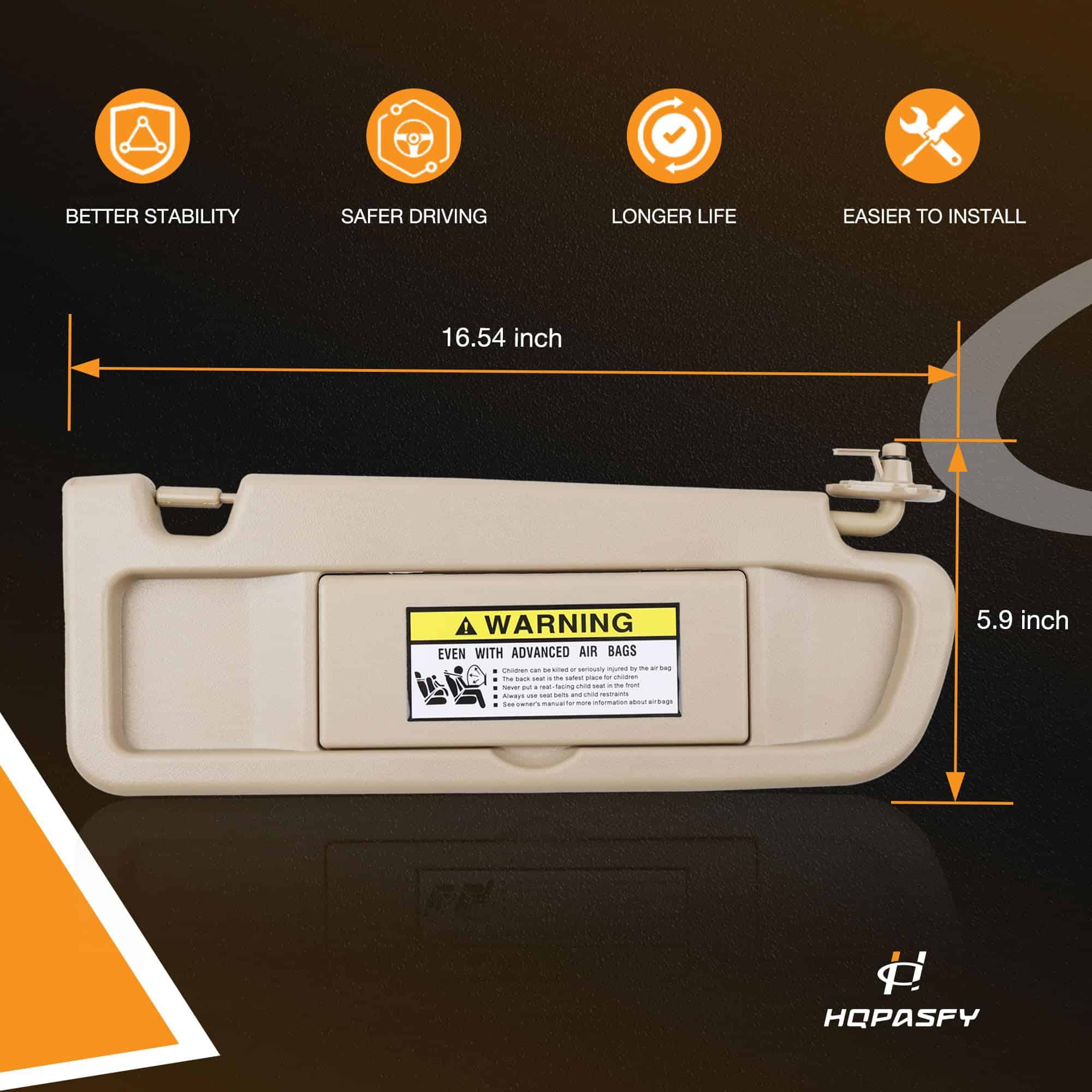 HQPASFY Visera Solar Compatible con Honda -Beige - Imagen 7