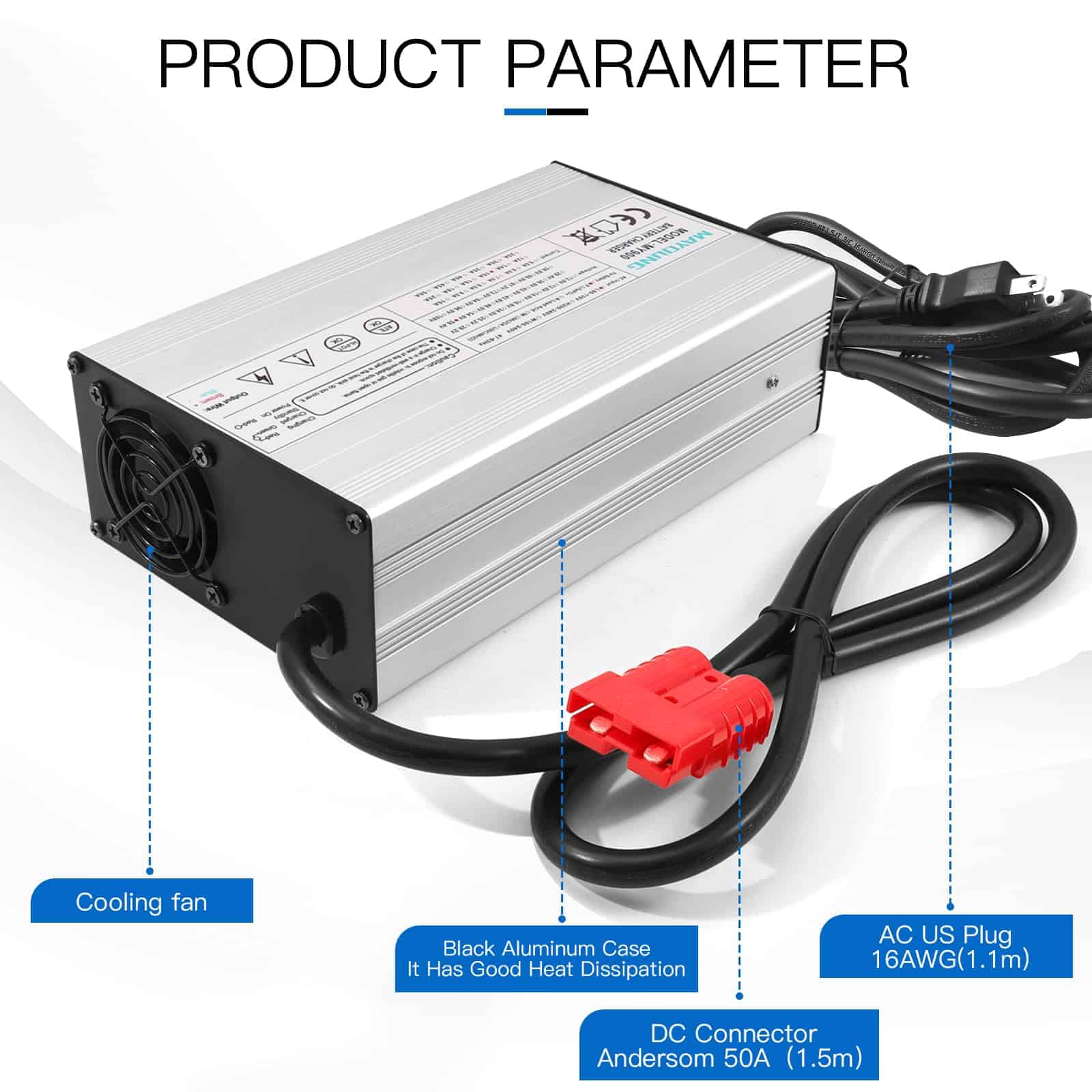 Cargador de Batería YEWY 29.2V 25A 24V 25A para Batería - Imagen 8