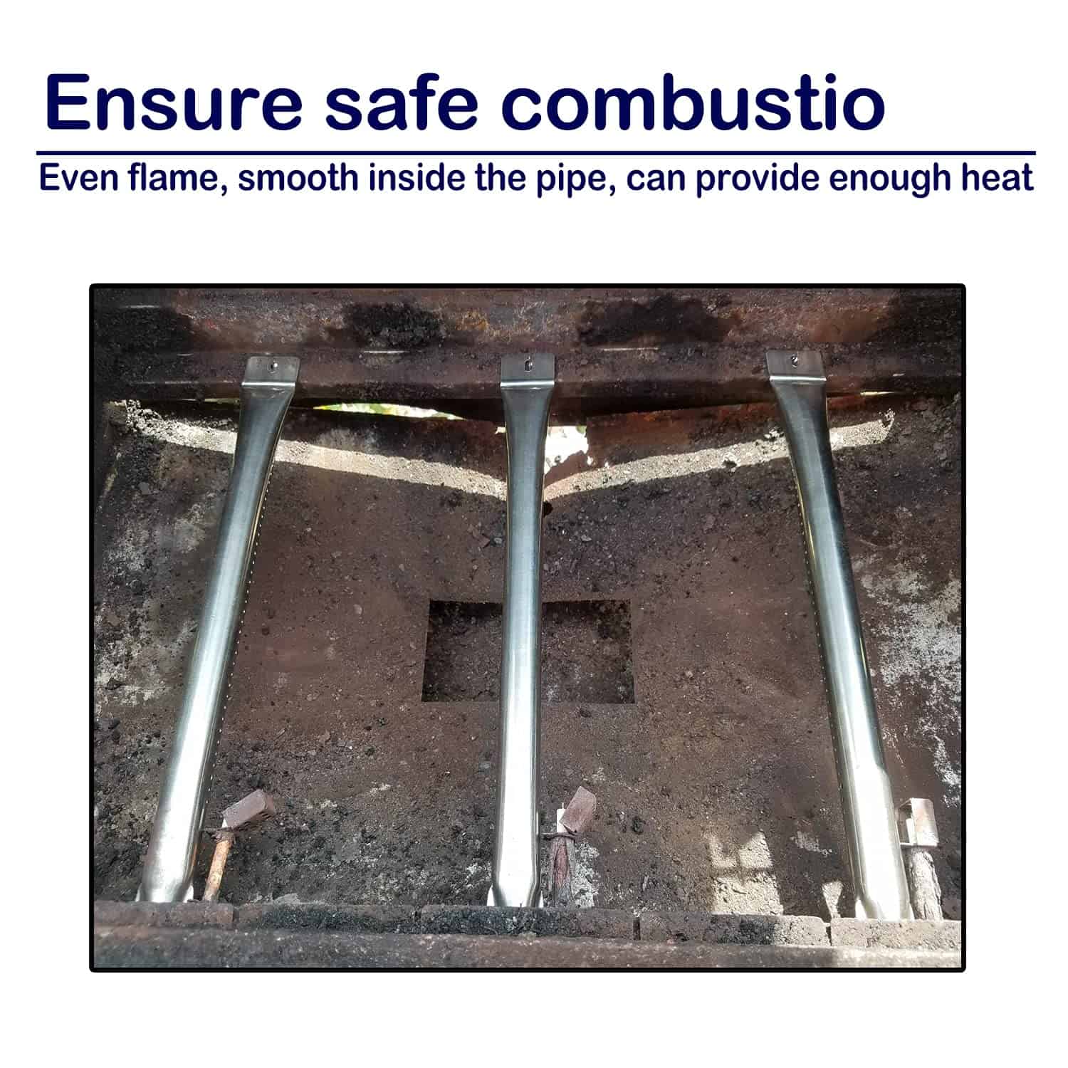 Tubo Quemador de Acero Inoxidable de 15" para Parrillas - - Imagen 5