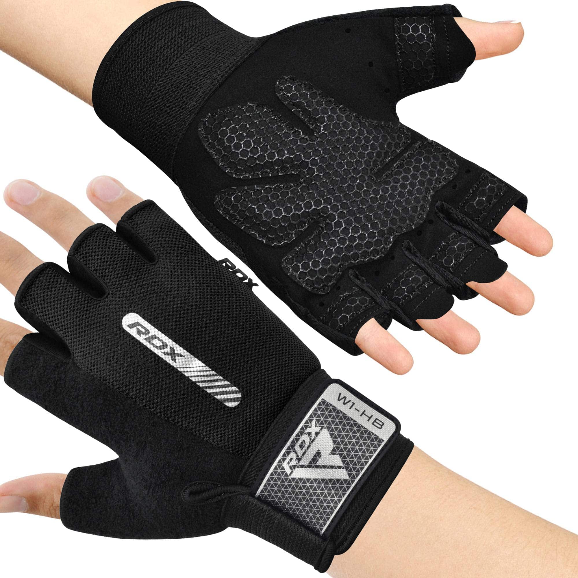 Guantes de Levantamiento de Pesas RDX -Negro