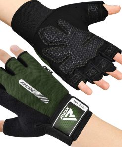 Guantes de Levantamiento de Pesas RDX para -Verde Militar