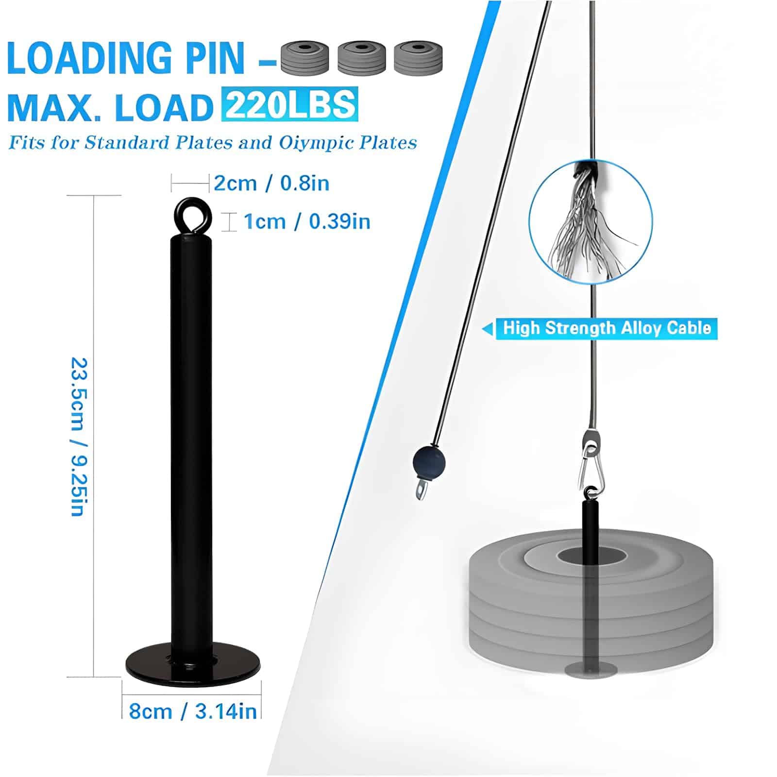 Máquina de Poleas LAT Montada en Pared con Barra de Polea - Imagen 4