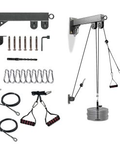 Máquina de Poleas LAT Montada en Pared con Barra de Polea