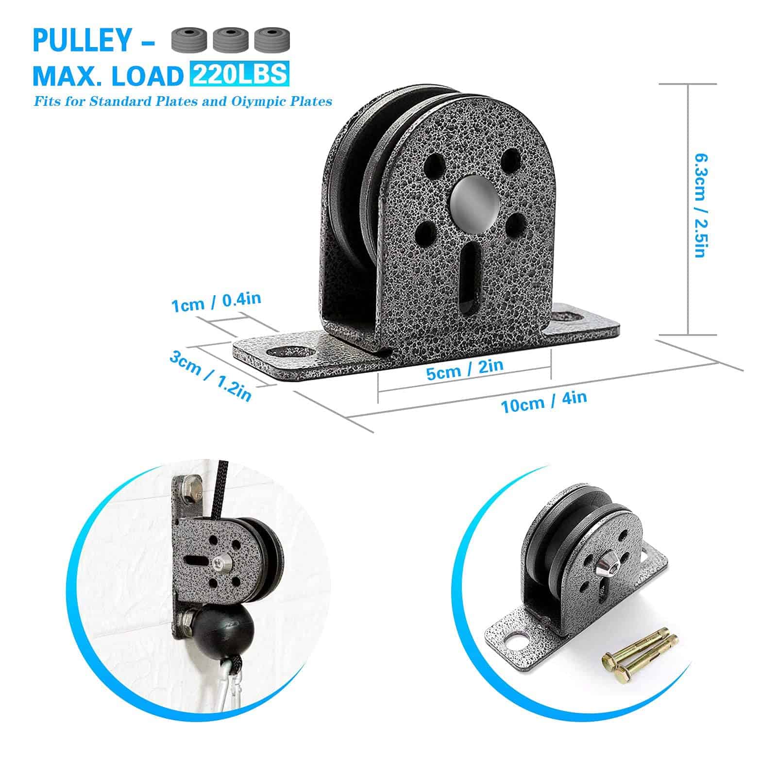 Máquina de Poleas LAT Montada en Pared con Barra de Polea - Imagen 6