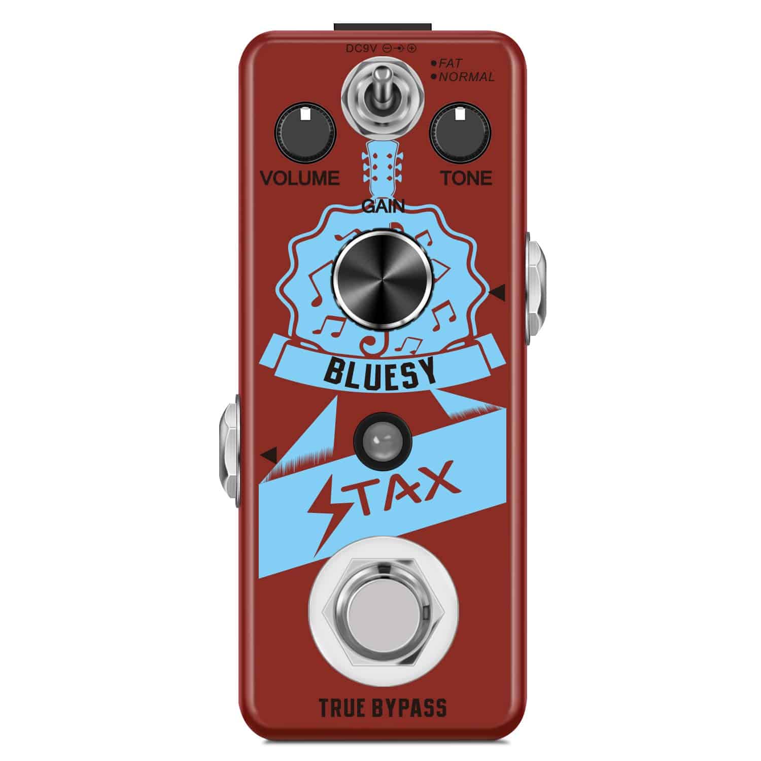 Pedal de Guitarra Stax Bluesy, Pedal de Overdrive Analógico