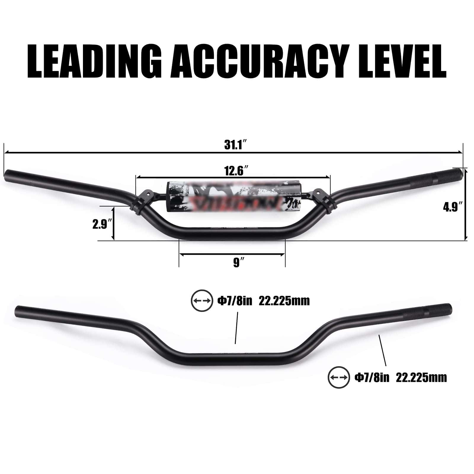 Manillares TRAVERSE 7/8" 4 Pzas, Barra Transversal Forjada - Imagen 8