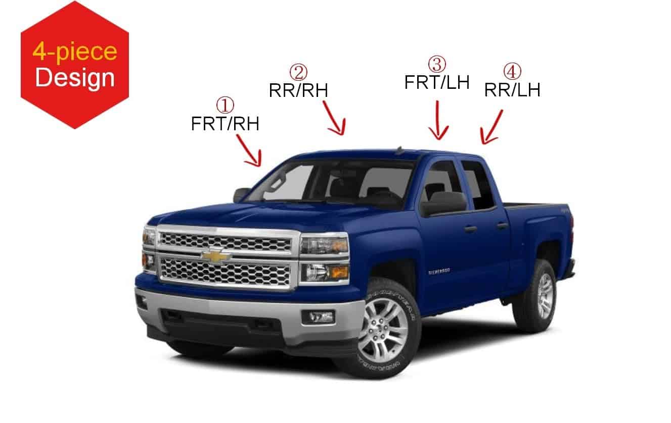 AUTOCLOVER Deflectores de Lluvia de Montaje en Cinta para - Imagen 4