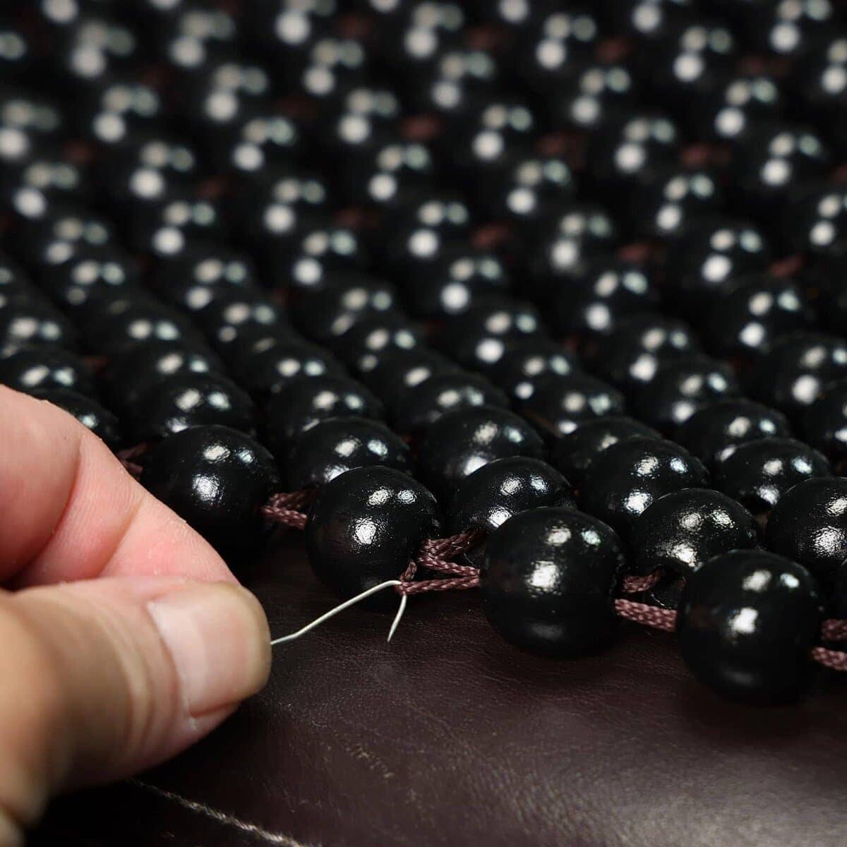 Cubiertas de Asiento de Coche con Cuentas Naturales KENNISI - Imagen 5