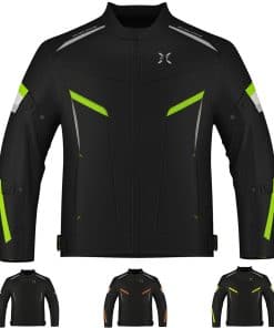 Chamarra de Motocicleta FTX Para Hombres, -Negro / Verde Flu