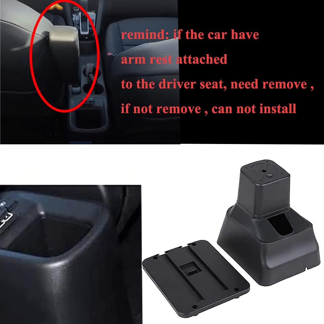 HRCHCG Reposabrazos para Nissan Kicks 2016-2023 Organizador - Imagen 3