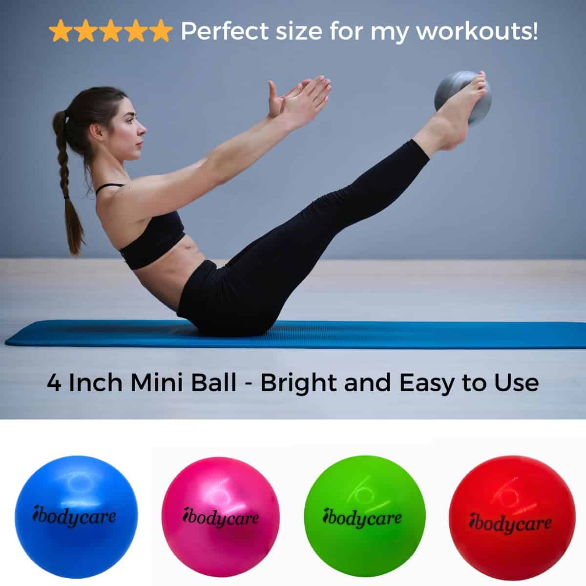 ibodycare Core Restore Mini Bal Inflable, 4 a 5 Pulgadas - Imagen 4