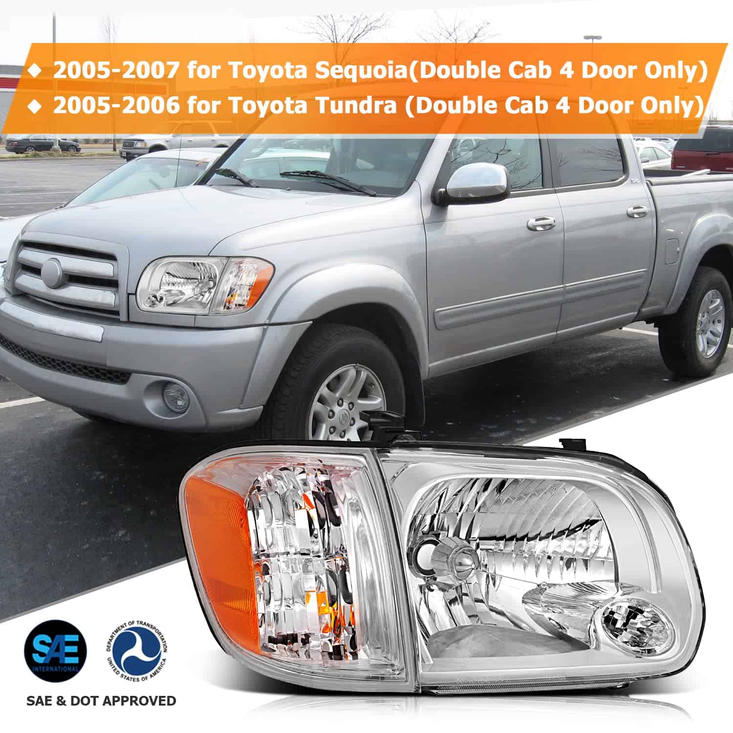 Conjunto de Faros Delanteros LBRST para Toyota Sequoia - Imagen 3