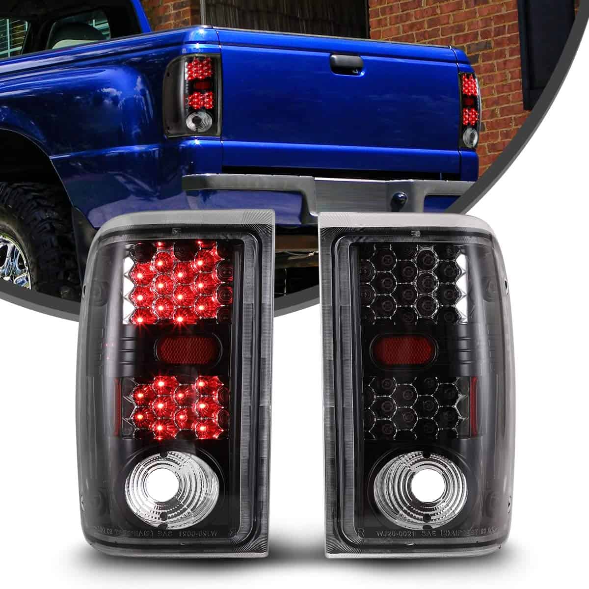 Nixon Offroad Conjunto de Luces Traseras LED para 2001 2002
