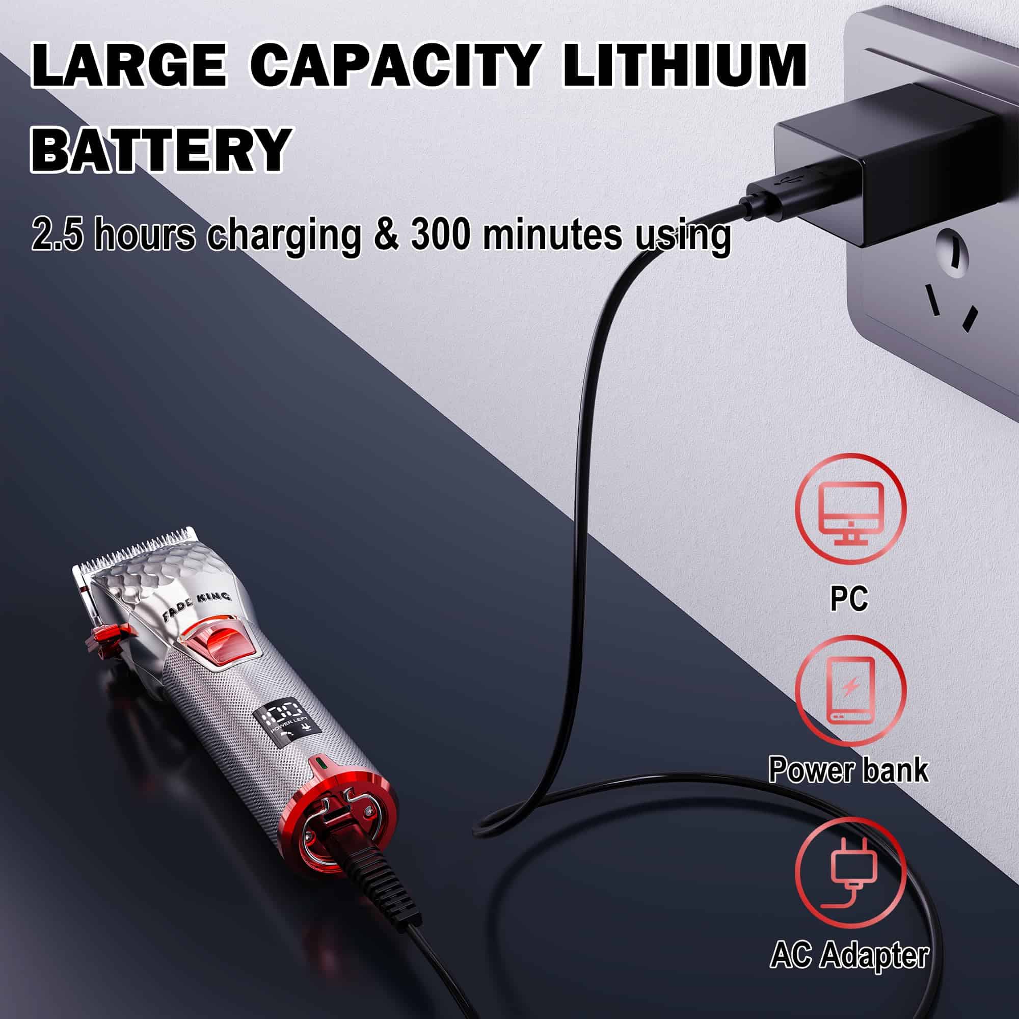 Cortadora Profesional FADEKING 5-Star ASTRO Inalámbrica - Imagen 4