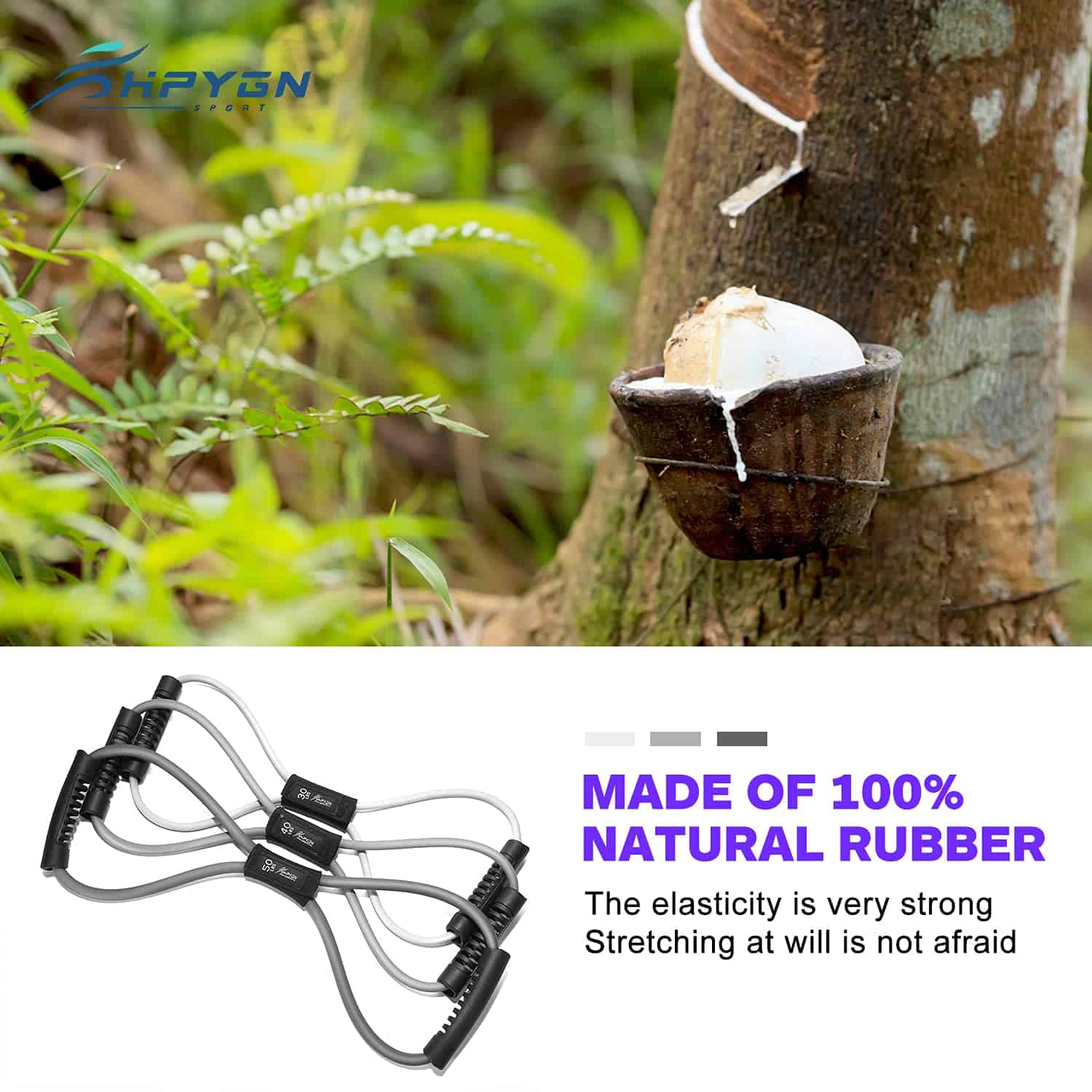 Banda de resistencia en forma de 8 para hombres, expansor - Imagen 6