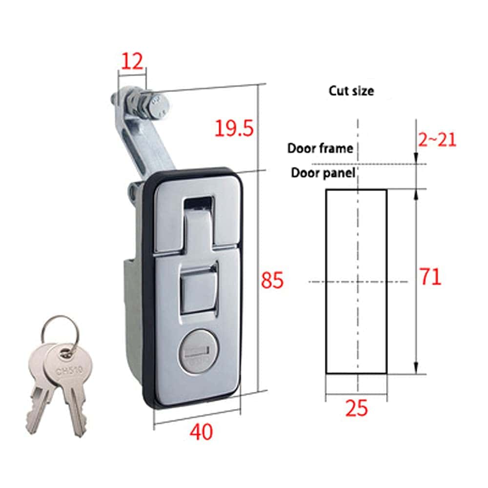 Cerradura de llave de compresión ajustable de aleación de - Imagen 3