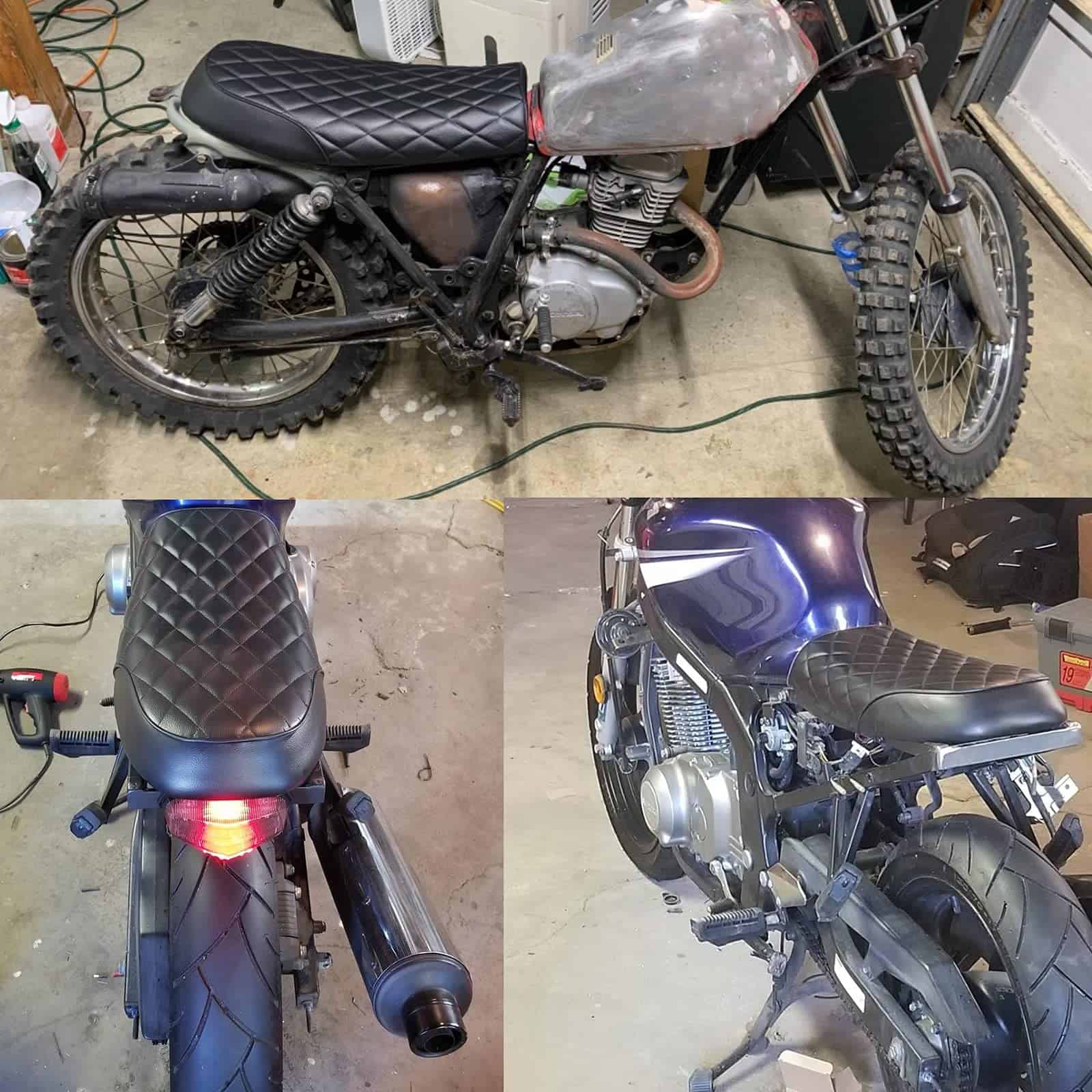 Asiento Retro Vintage para Motocicleta YIMOTO Cafe Racer - Imagen 3