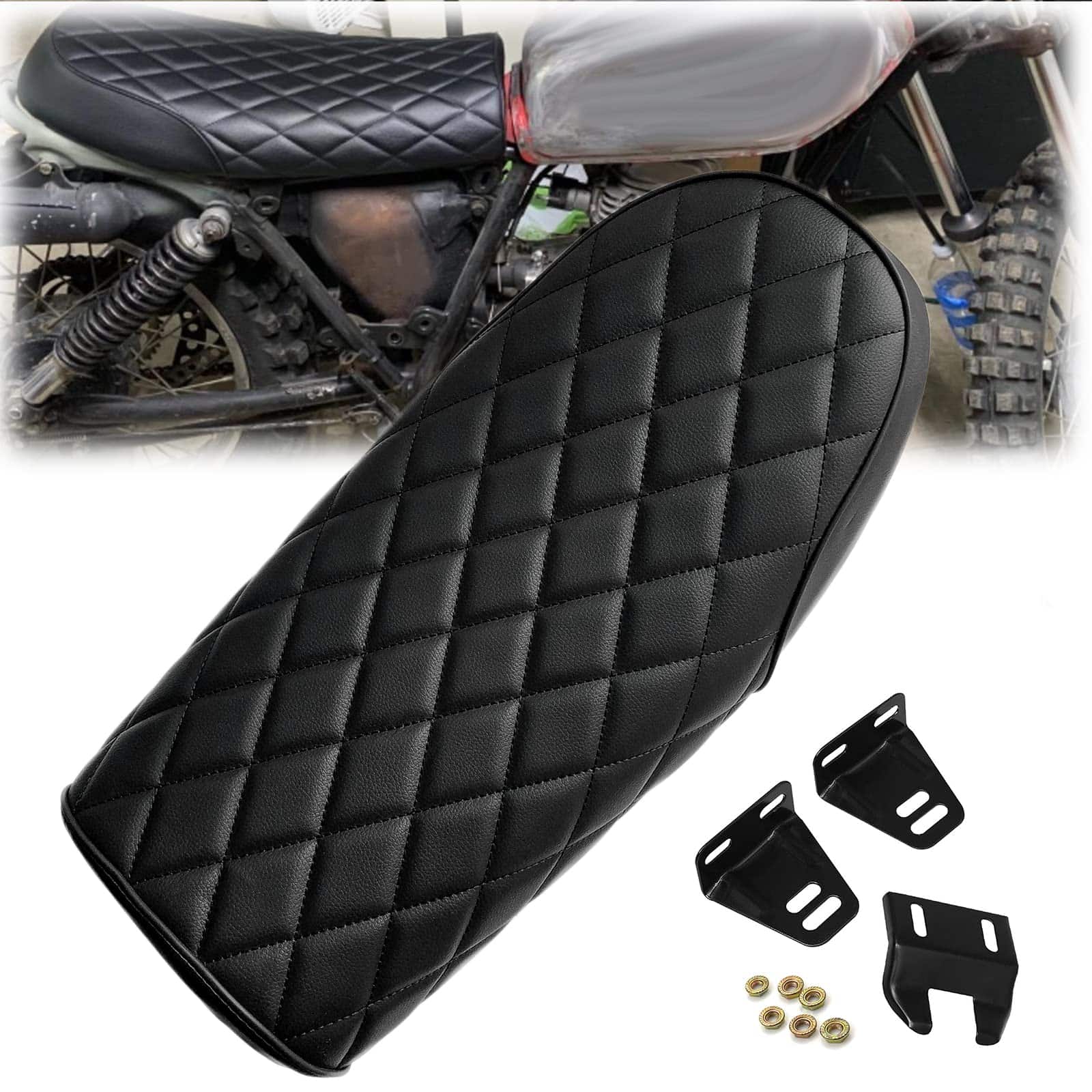 Asiento Retro Vintage para Motocicleta YIMOTO Cafe Racer