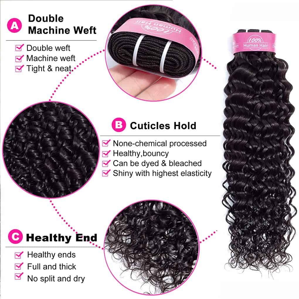 1 Paquete de Cabello Humano ondulado en agua 10A Brasileño - Imagen 7