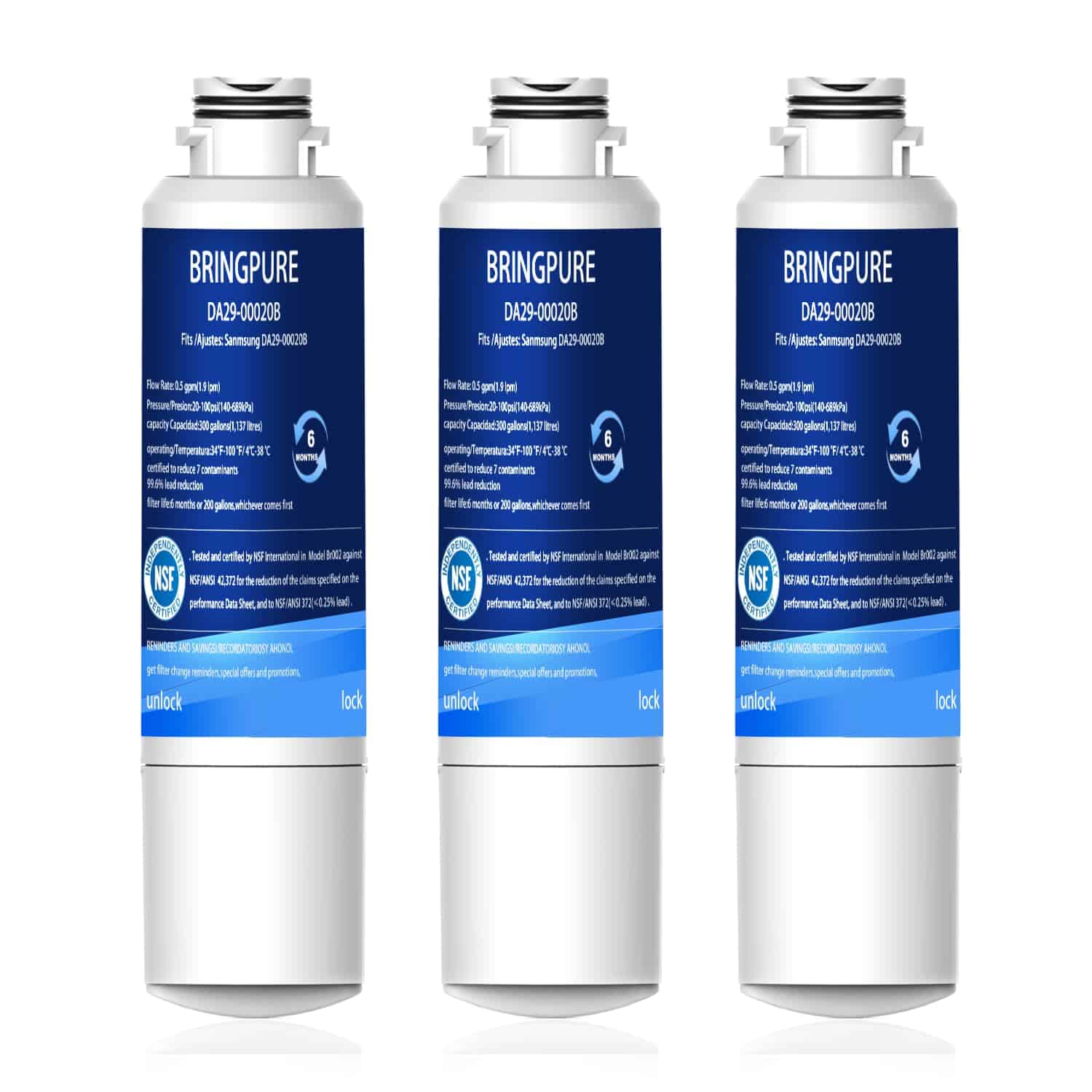 Filtro de Agua para Refrigerador Bringpure, Reemplazo para