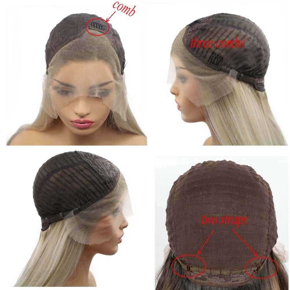 Pelucas de Encaje Sintético Yina Rubia Marrón Peluca de - Imagen 6