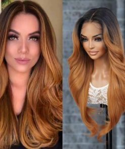 Peluca rizada y recta frontal HD Lace Front 13X6 sin