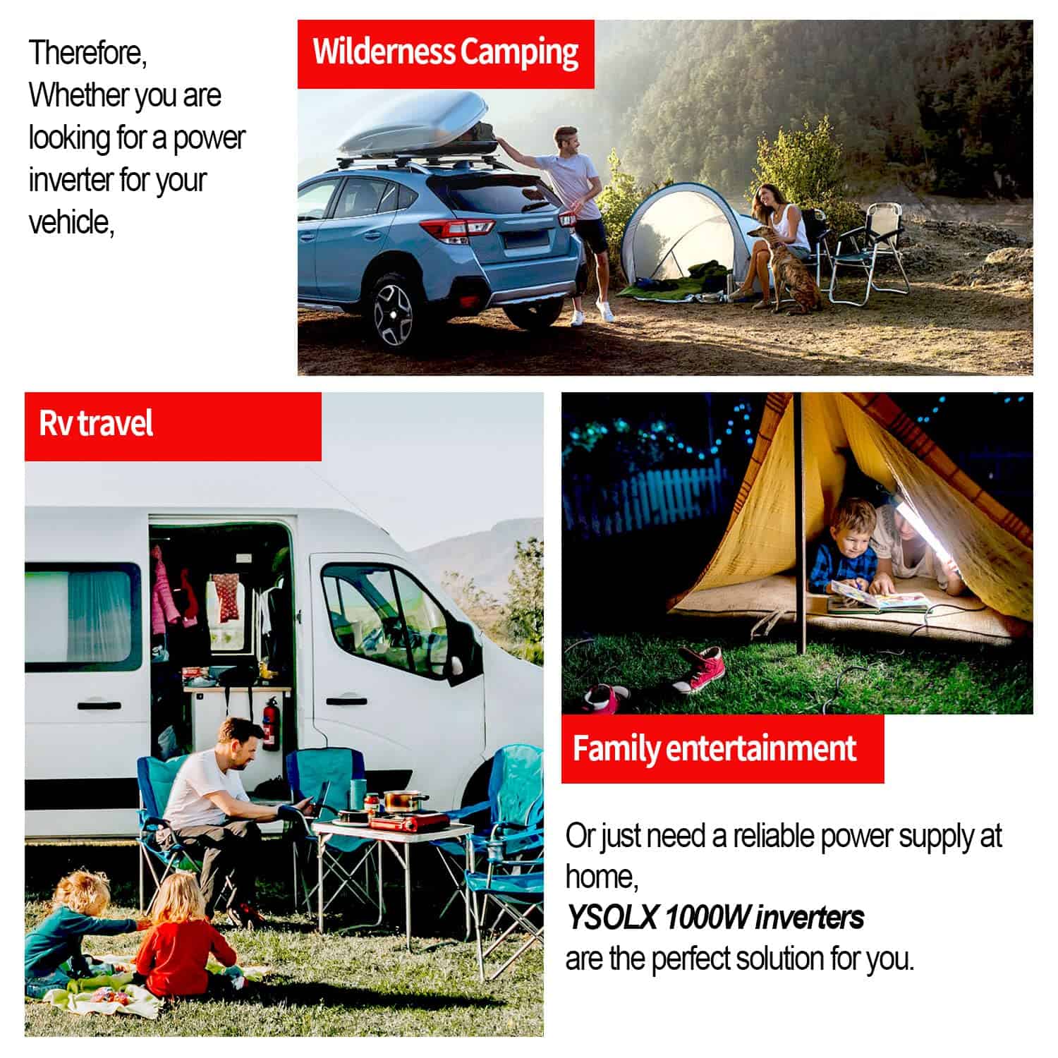 Inversor de Potencia YSOLX 1000W 12v a 110v, Convertidor de - Imagen 6