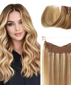 Extensiones de Cabello Humano con Cable Ombre Castaño
