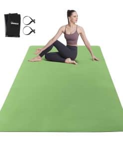 Tapete de Yoga Grande para Hombres y Mujeres -Verde Vibrante