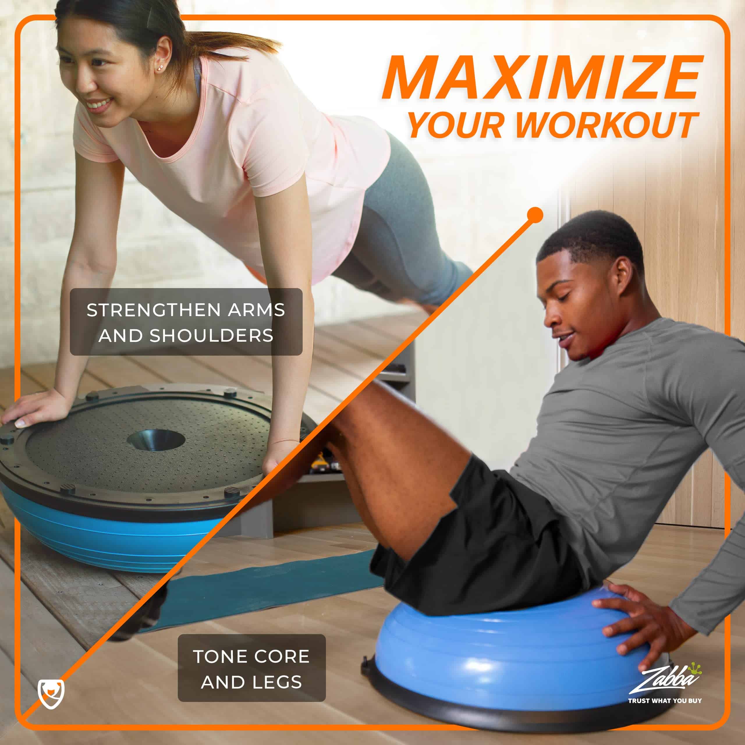 Balón de Equilibrio URBNFit Half - Entrenador de Equilibrio - Imagen 4