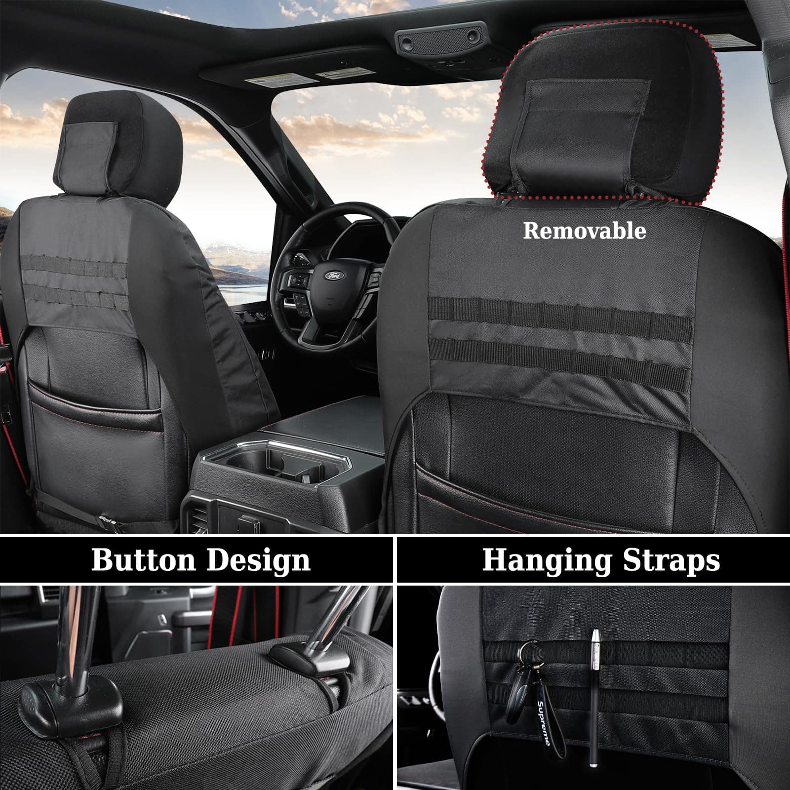 Fundas de asiento delanteras Coverado, Protector de asiento - Imagen 3