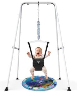 G TALECO Gear Baby Jumper with Stand, Baby -Negro