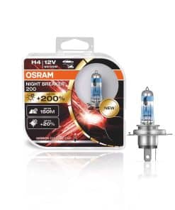 OSRAM NIGHT BREAKER 200, H4, +200% más brillo, lámpara