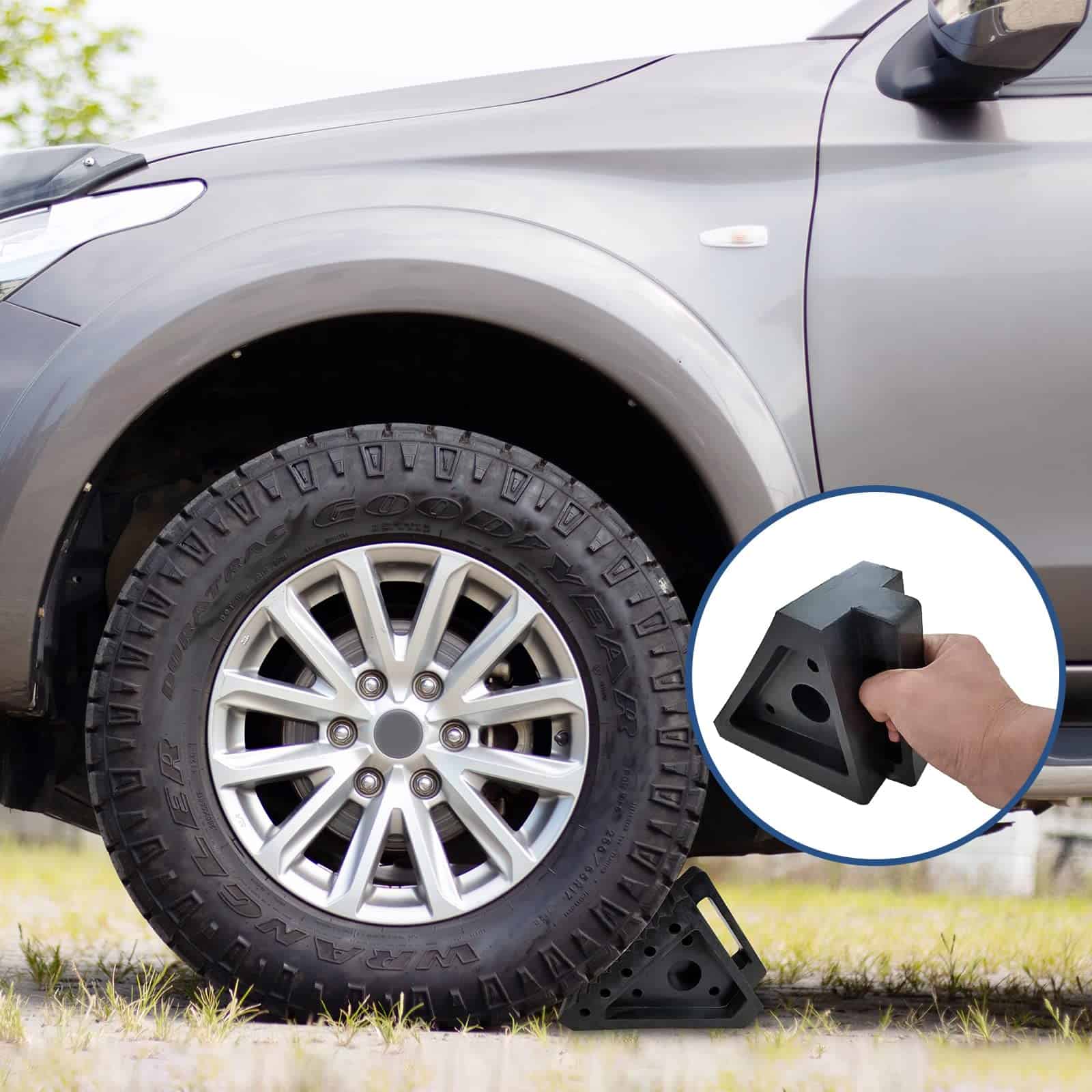 Topes de Rueda de Caucho Sólido HOXWELL 4 Packs, Topes - Imagen 6