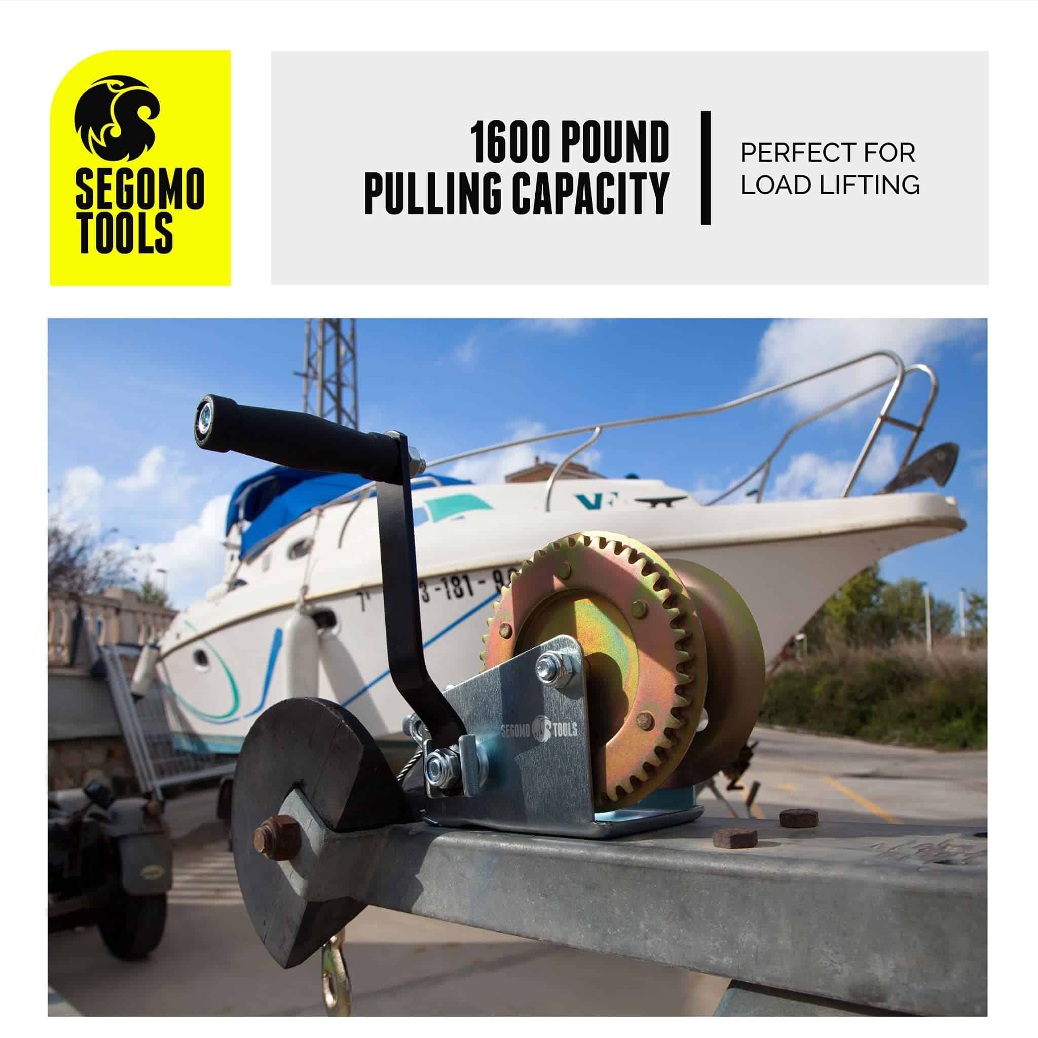 Segomo Tools Heavy Duty 1600 Pound Manual Two Way Ratchet - Imagen 6