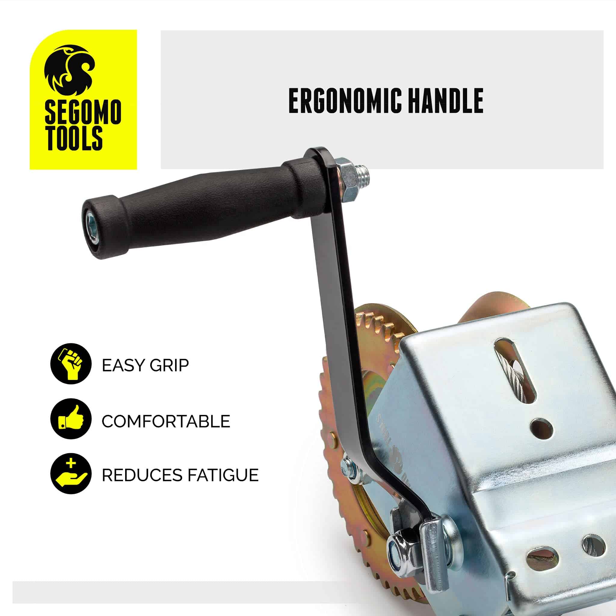 Segomo Tools Heavy Duty 1600 Pound Manual Two Way Ratchet - Imagen 9